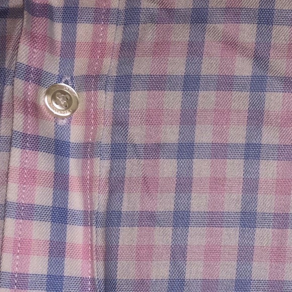 Black Brown 1826 Tattersall Blue&Pink Dress Shirt - Picture 3 of 6